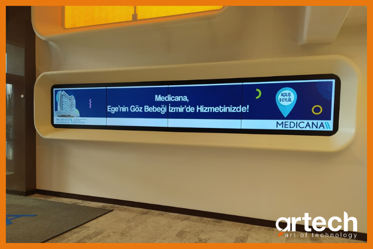 We Positioned Our Artech Digital Signage Solutions in Medicana International İzmir Hospital.