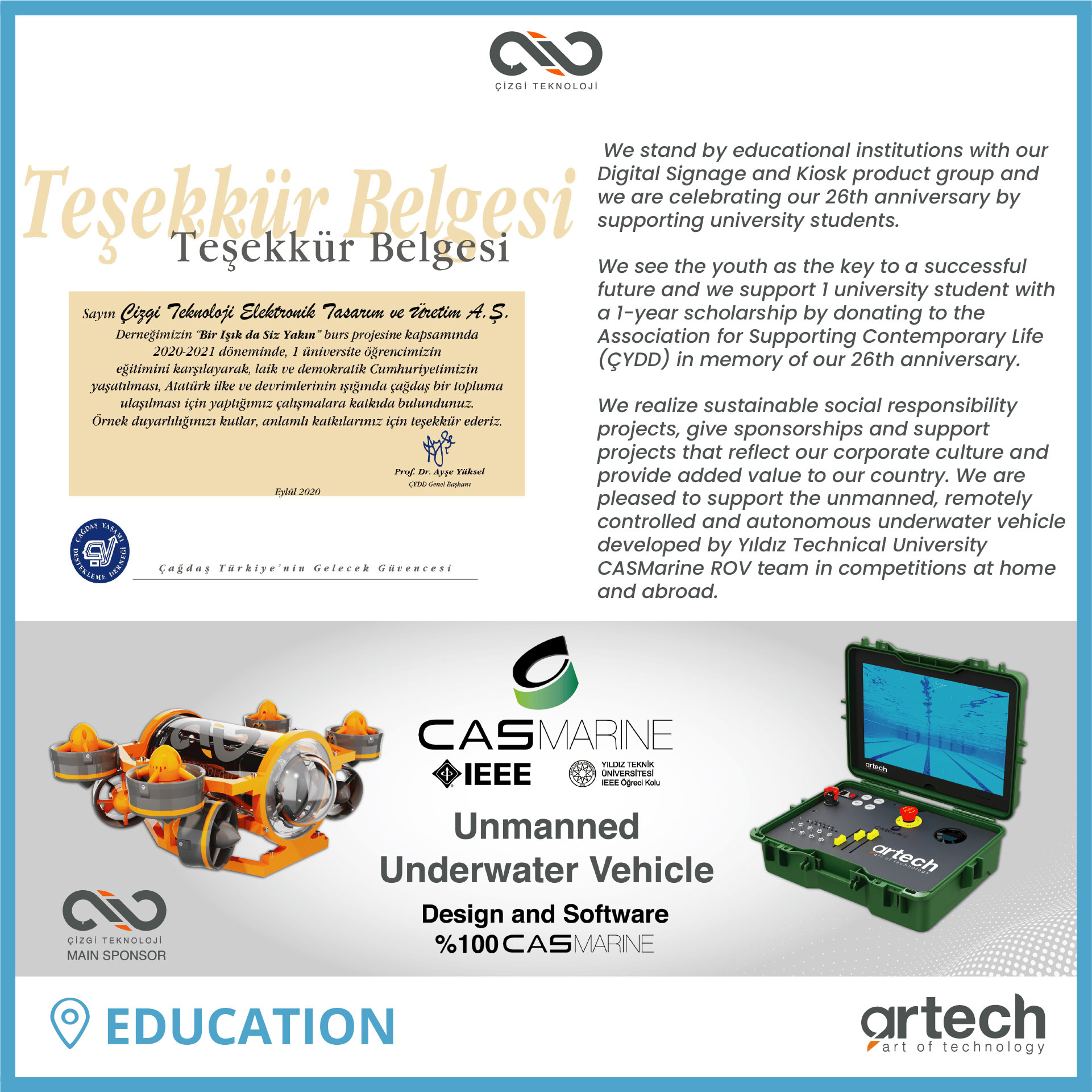 We Are Celebrating Our 26th Anniversary By Supporting University Students.