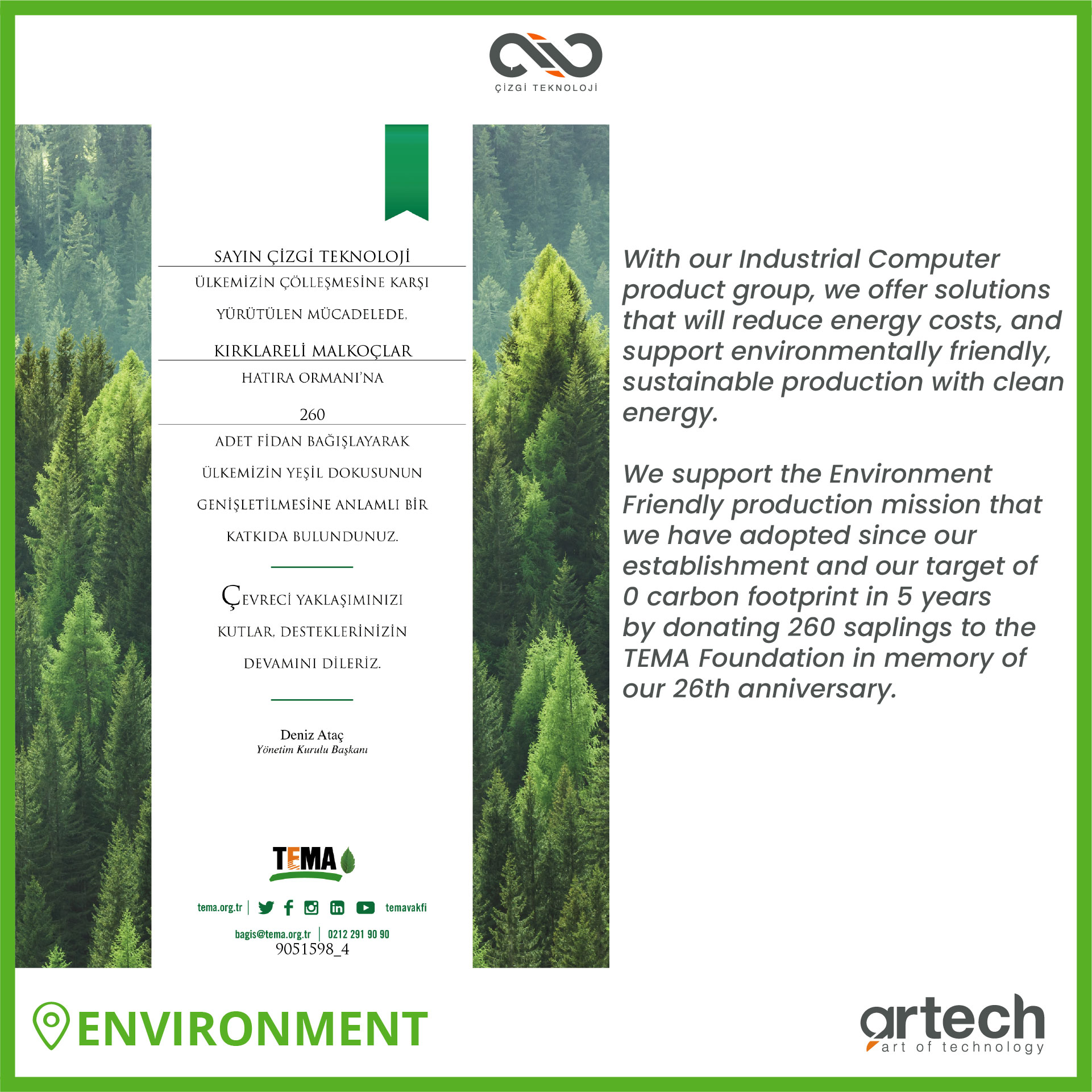 We donated 260 Saplings in Memory of our 26th Anniversary